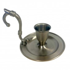 Pewter-Plated Candle Holder