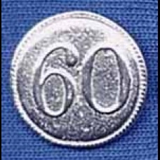 60th Pewter Button