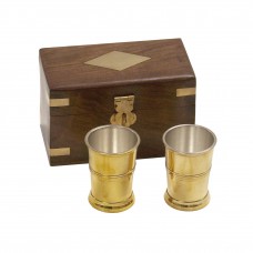 Rum Cups (2) in Wood Box