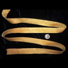 Metallic Flat Braid 1 inch Gold