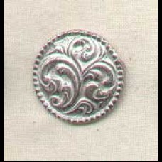 Feathers Pewter 5/8" Button