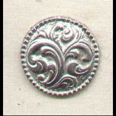 Feathers Pewter 3/4" Button