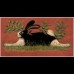 Folk Art Bunny Red By Lisa Hilliker