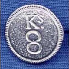 King's 8th Pewter 7/8" Button