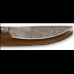 Roach Belly Damascus Knife with Sheath